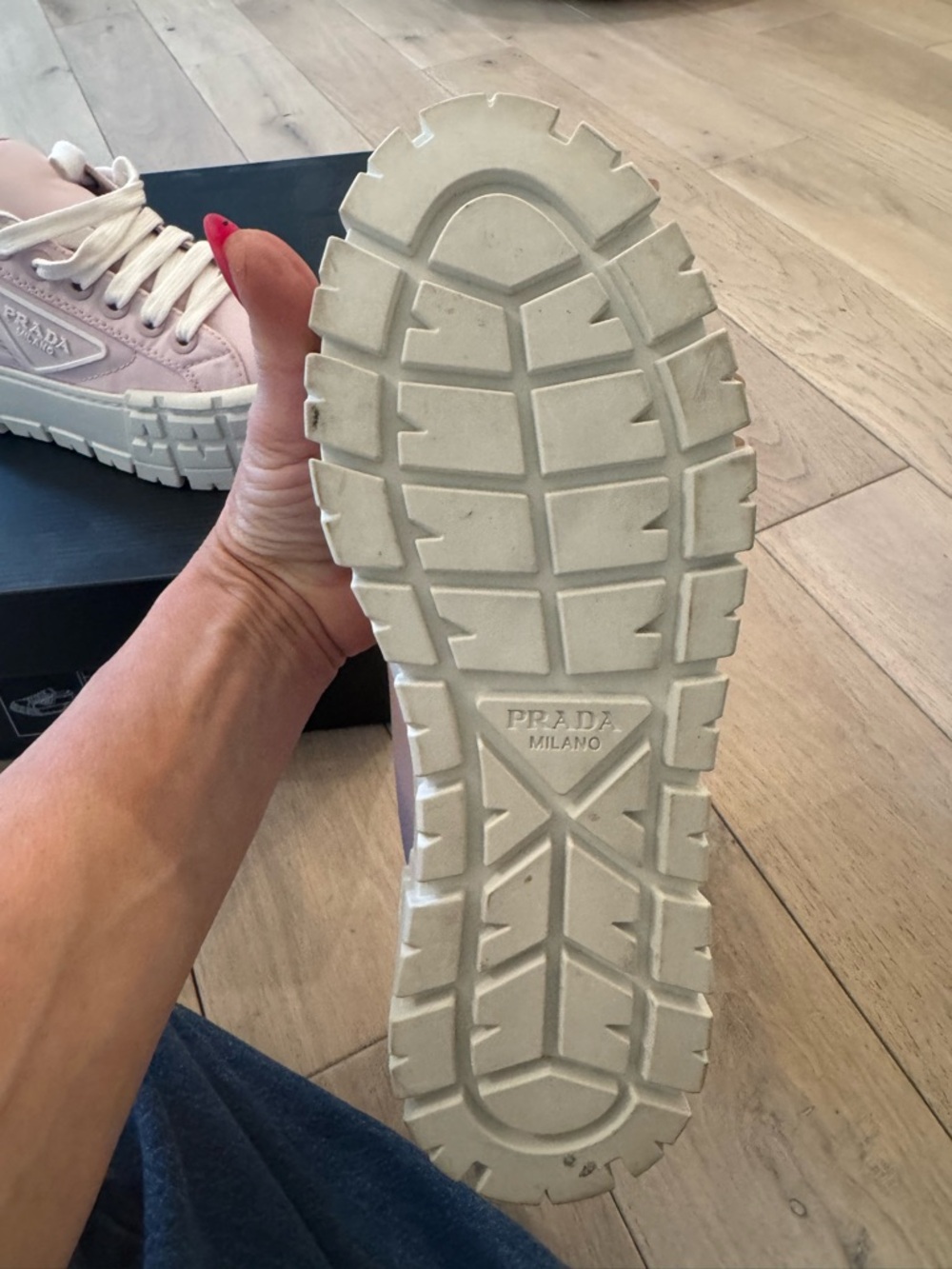 Prada Light Pink Chunky-Soled Sneakers - Picture 12 of 12